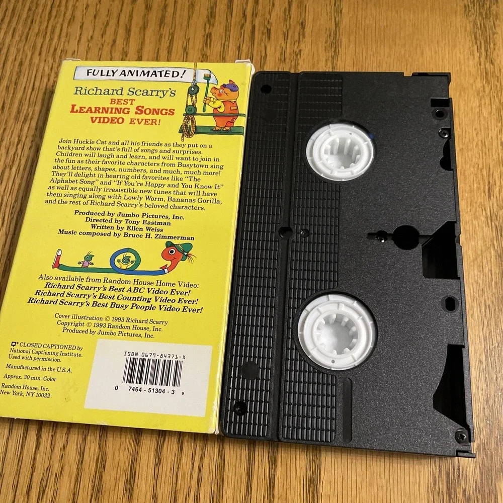 Richard Scarrys Best Learning Songs Video Ever (VHS, 1993)